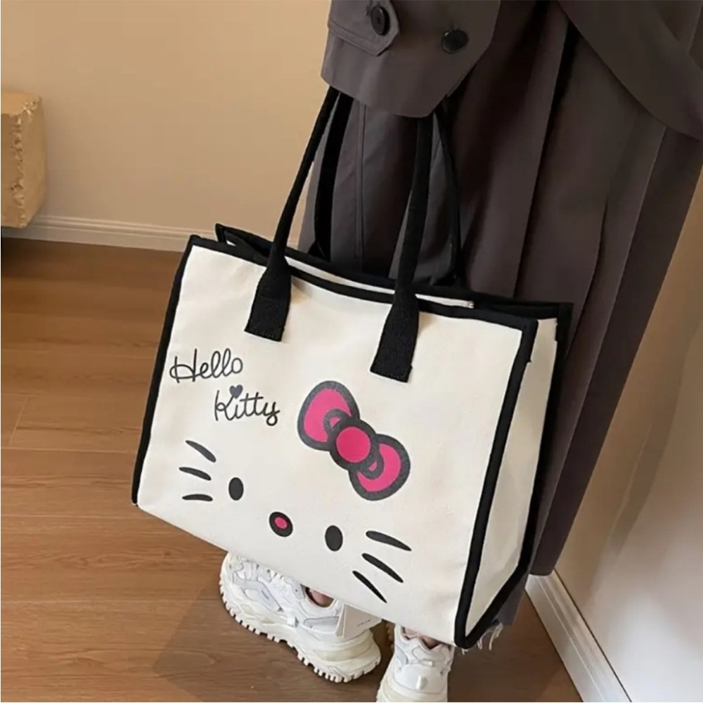 Hello Kitty White and Pink Tote Bag